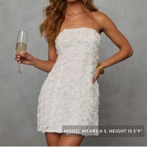 White mini floral dress